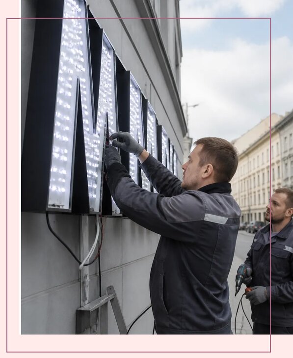 Изготовление и монтаж светодиодных LED вывесок в Батайске