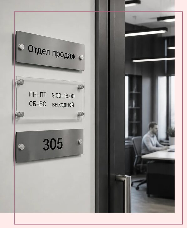 Офисные таблички на дверь в Батайске по цене от 4959 р. | Аванза-Бтс